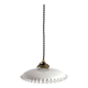 Opaline white lace edges transparent spun glass