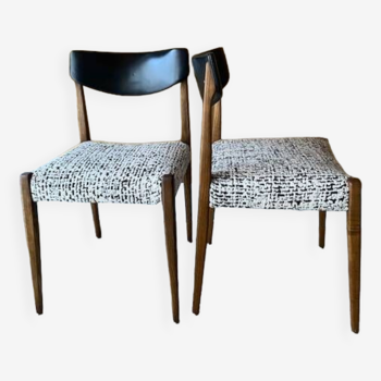 Paire de chaises scandinave vintage 60