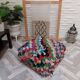 Handmade Berber pouf in wool 60 X 60 X 20 CM