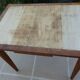 Italian wooden table with 2 extensions from 90 cm to 150 cm, completely restored