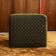 Square foot rest in green and gold fabric