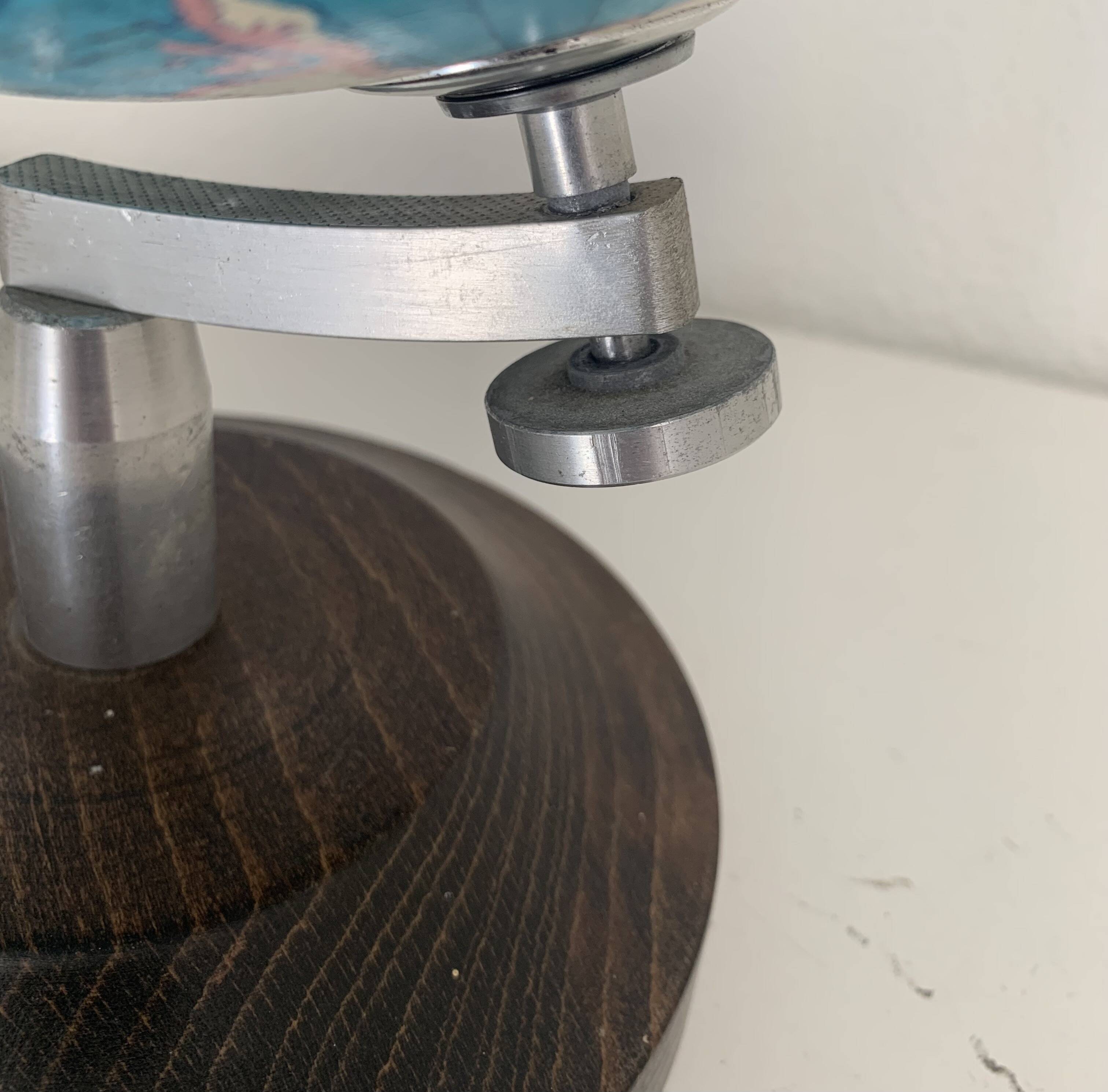 Large vintage 1985 terrestrial globe Taride wood - 38 cm