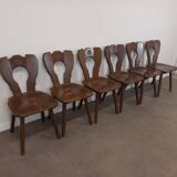 Set of 6 brutalist bistro chairs