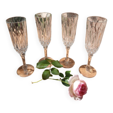 4 flûtes à champagne anciennes 