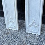 Pair of Louis XV pilasters in Carrara marble, 18th century