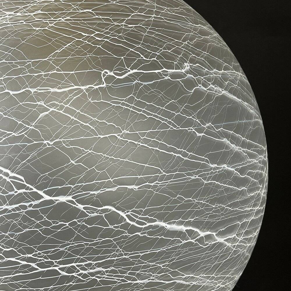 Large vintage Murano glass lamp, swirling Italian design, 1970s.