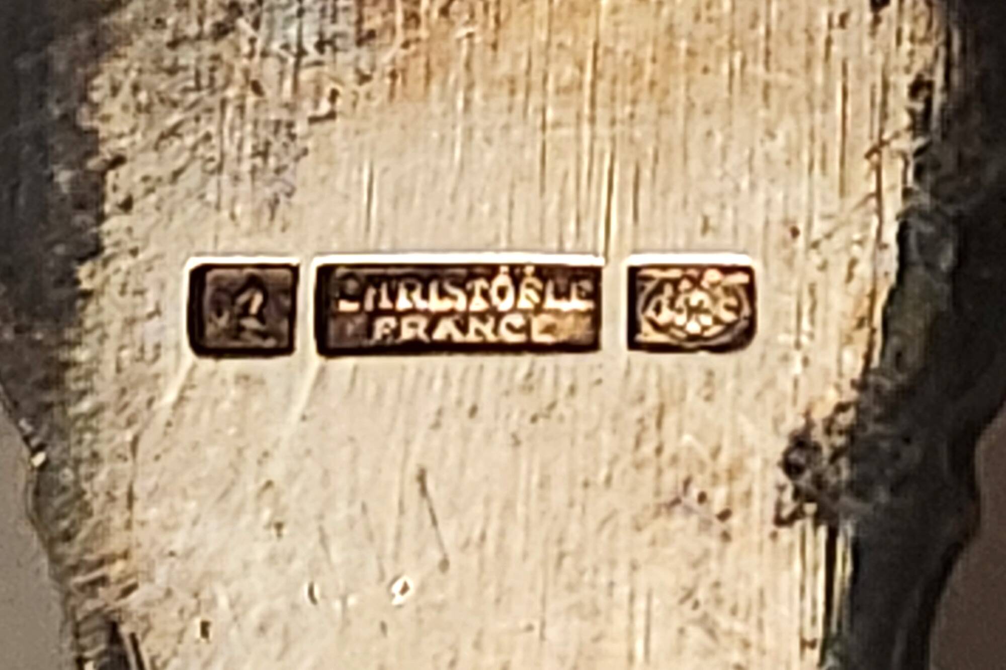 6 porte-couteaux en métal argenté Christofle