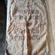 Vintage postal bag trade object of La Poste in mixed-race canvas burlap