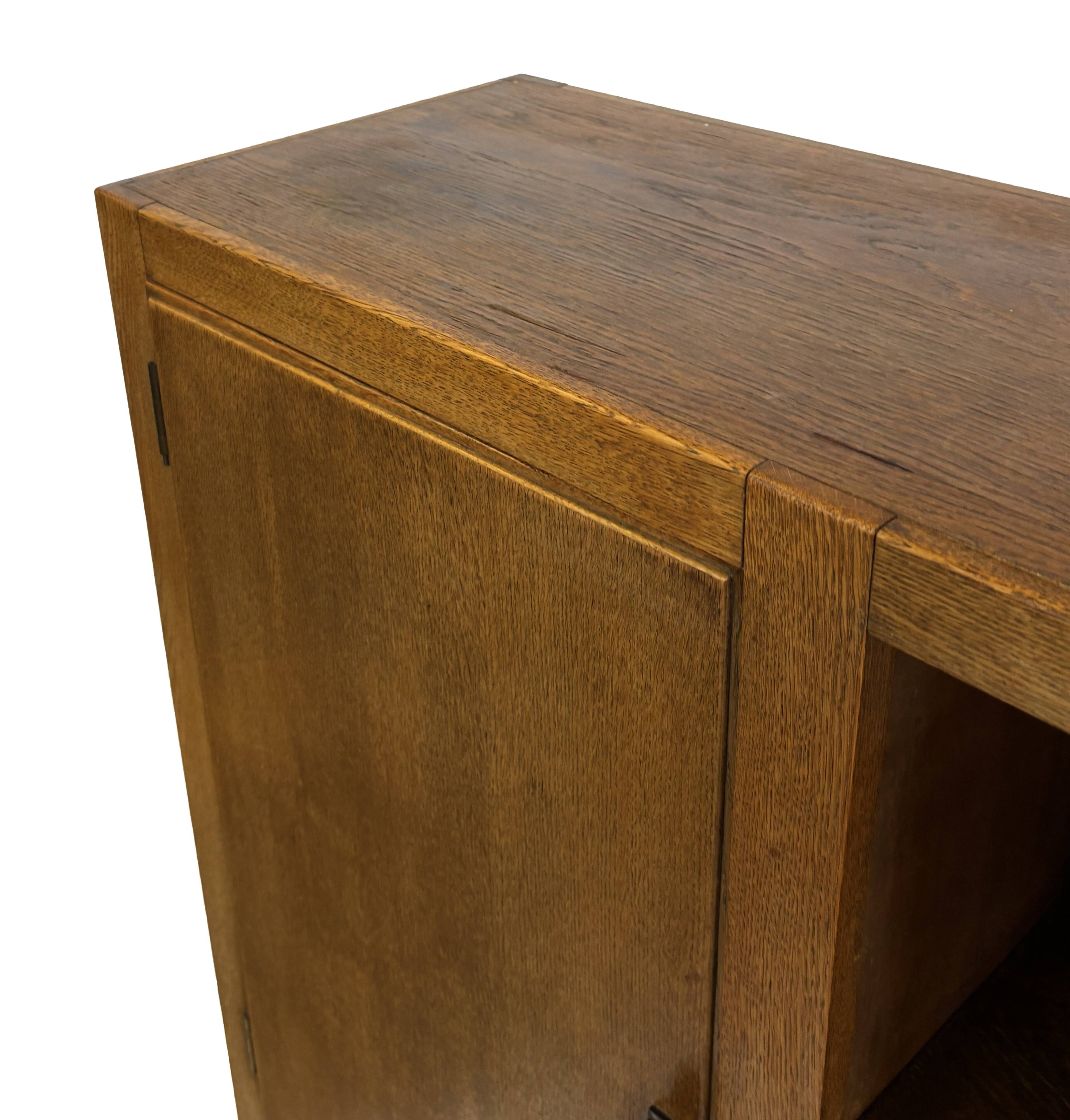 Art Deco XL Wall Cabinet Bookcase 1930s Oak Open Cabinet The Netherlands