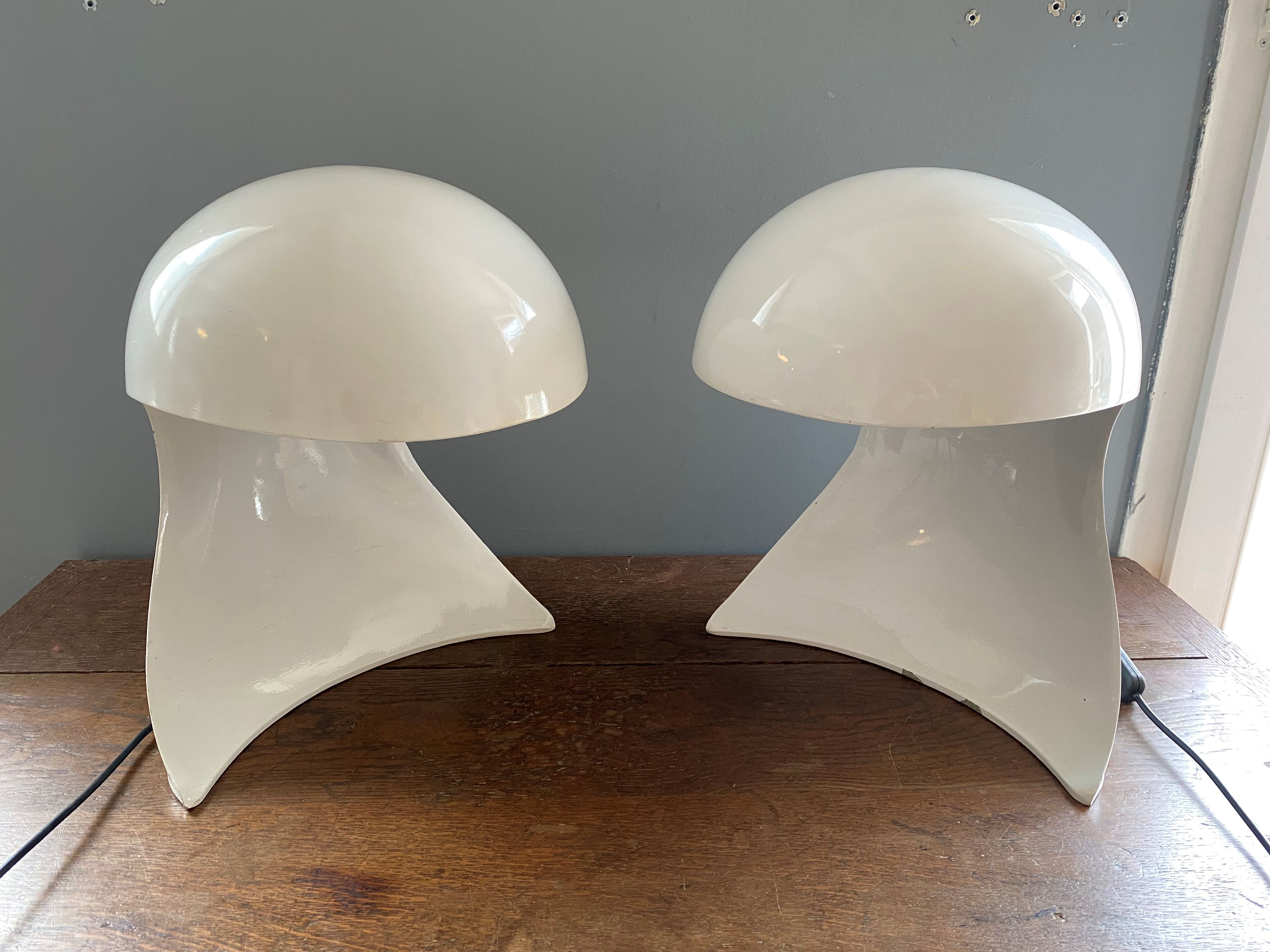 Pair of Dania lamps by Dario Tognon for Artemide vintage 1969