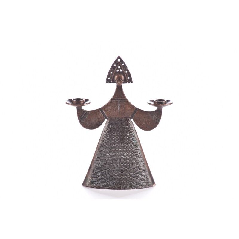 Bougeoir vintage en metal chandelier « girl in a kokoshnik »