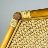 Vintage Italian rattan coffee table, 1960s.