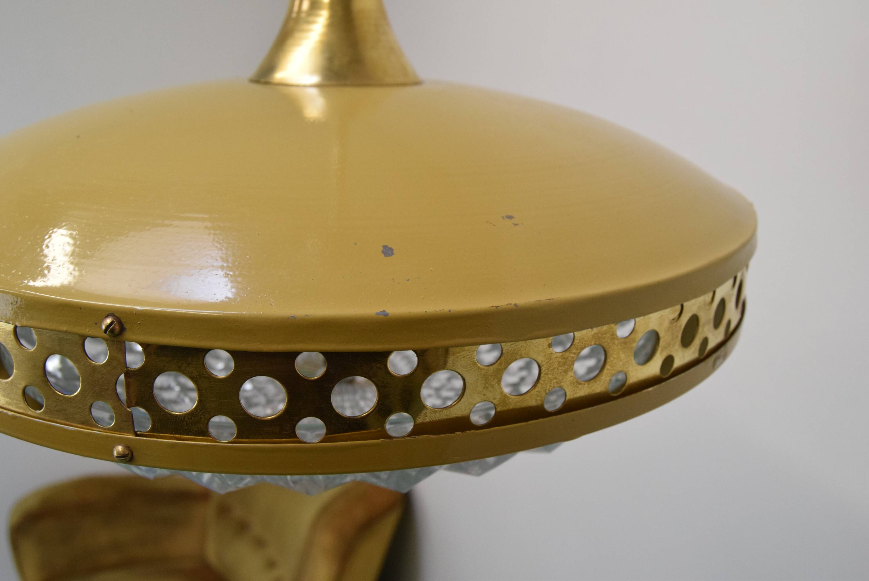 1970s Space Age Metal Pendant by LUDIB Bratislava