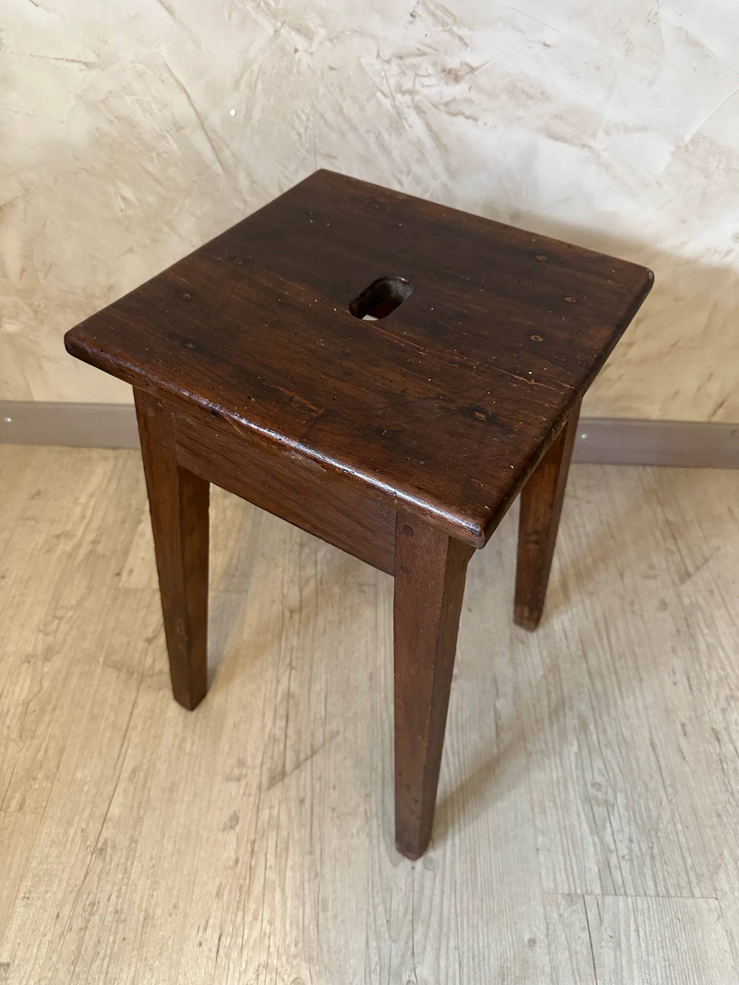 Oak workshop stool