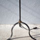 wrought iron and brass floor lamp with tripod leg, vintage floor lamp, 50s