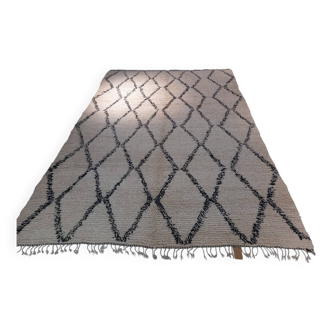 Authentique tapis Berbère Béni Ouarain Vintage Bouclé 320/210