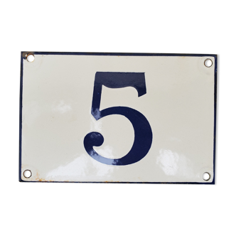 Old enamelled plate house number