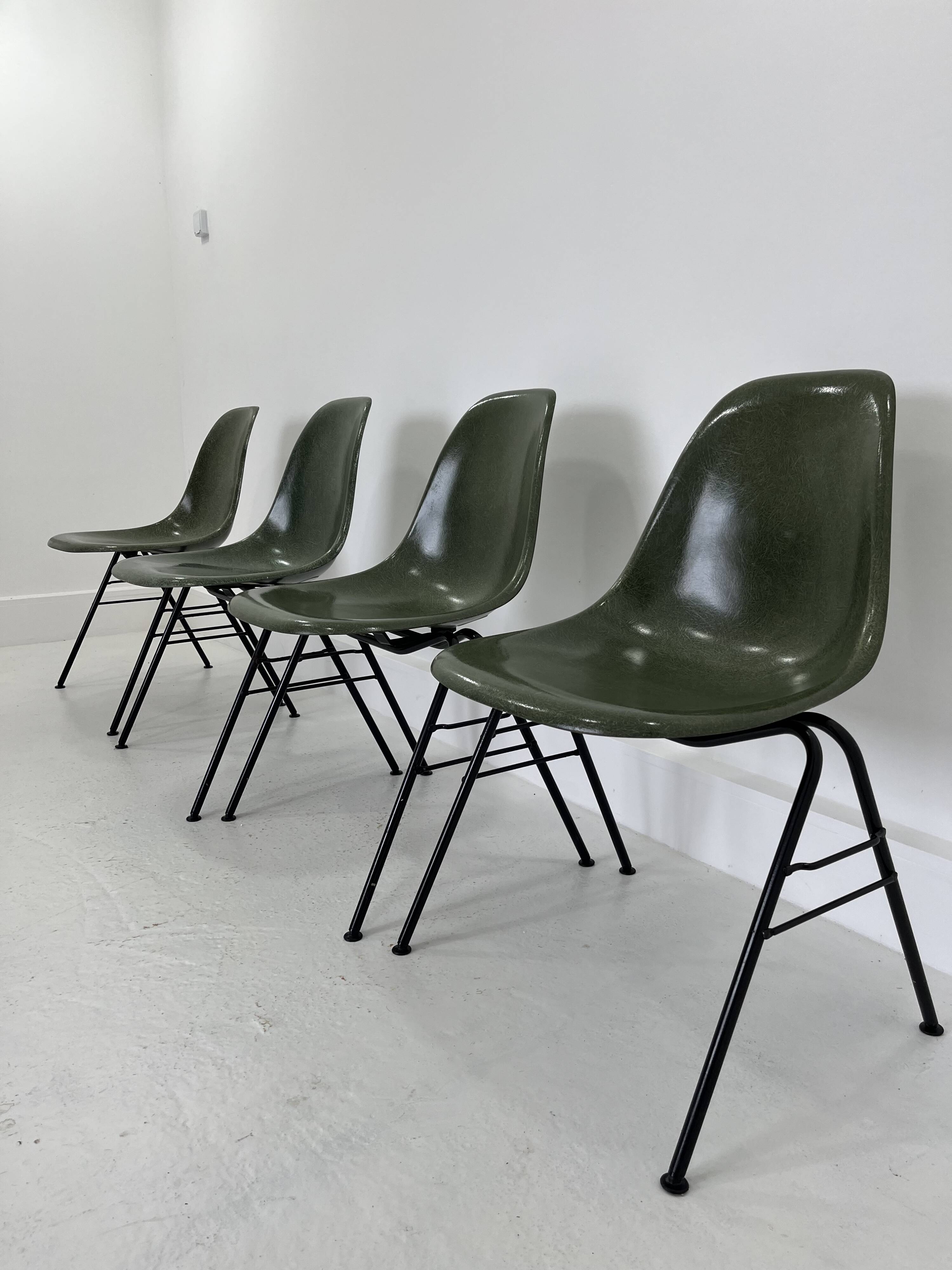 Fiberglass DSS Stacking Chairs by Ray & Charles Eames for Herman Miller, 19