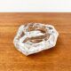 Mid-century Scandinavian heavy frosted glass table and ashtray, 1960s, set of 2.