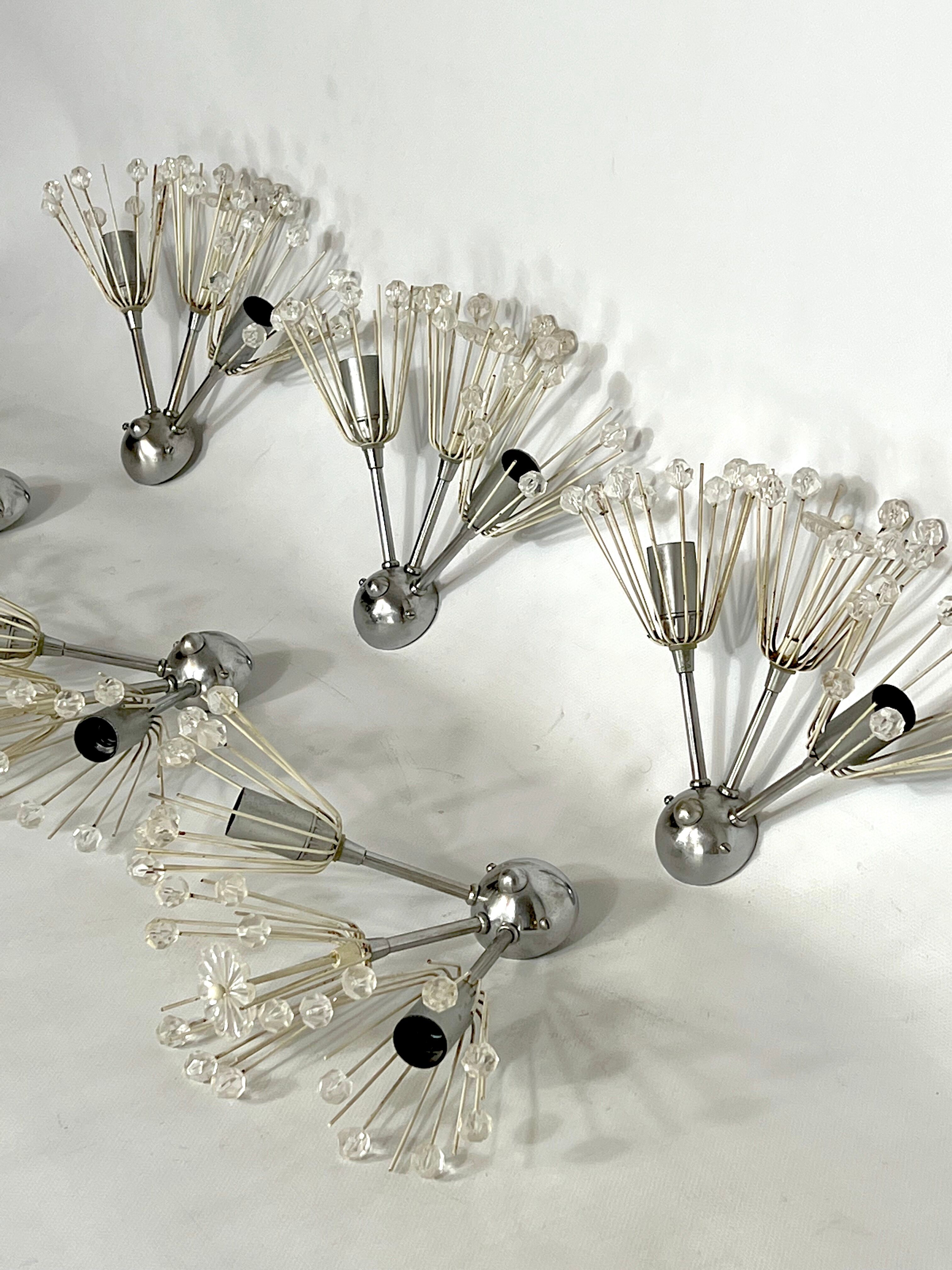 Ensemble de six appliques Emil Stejnar des années 60