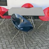 Kartell Glossy Dining Table with 4 Eros Chairs