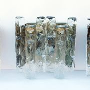 Lot of 3 J. T. Kalmar Sconces Light Wall Mounted Brutalist Mid Century  - 2 pieces are 25cm X 12 cm