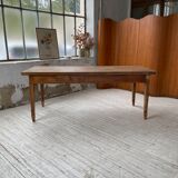 Farmhouse table in oak and walnut 2m