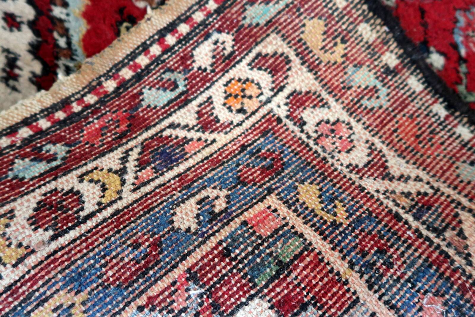 Tapis vintage du Moyen-Orient Malayer fait main en laine – 78 x 151 cm 1970