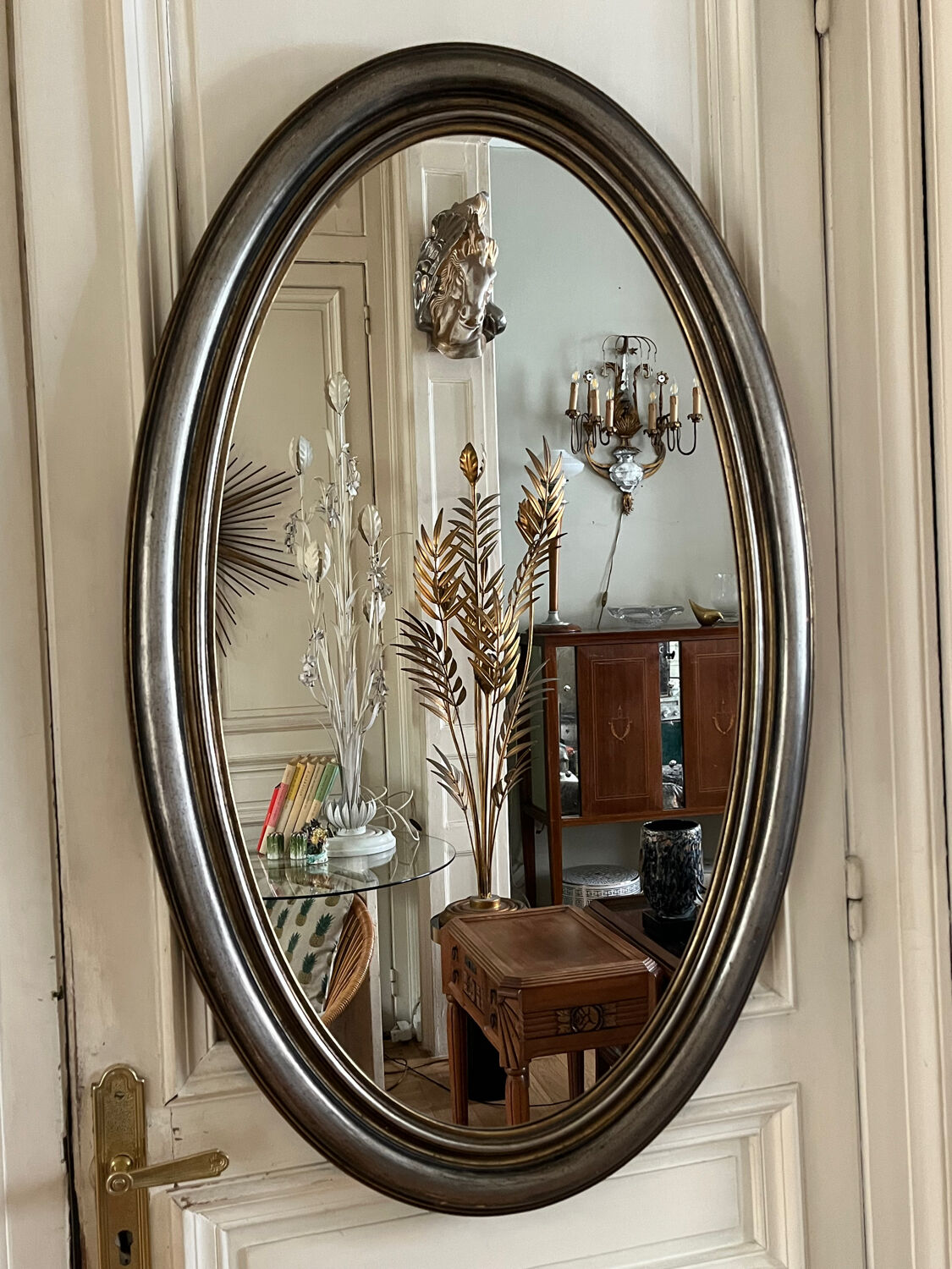 Oval mirror 1970s Deknudt