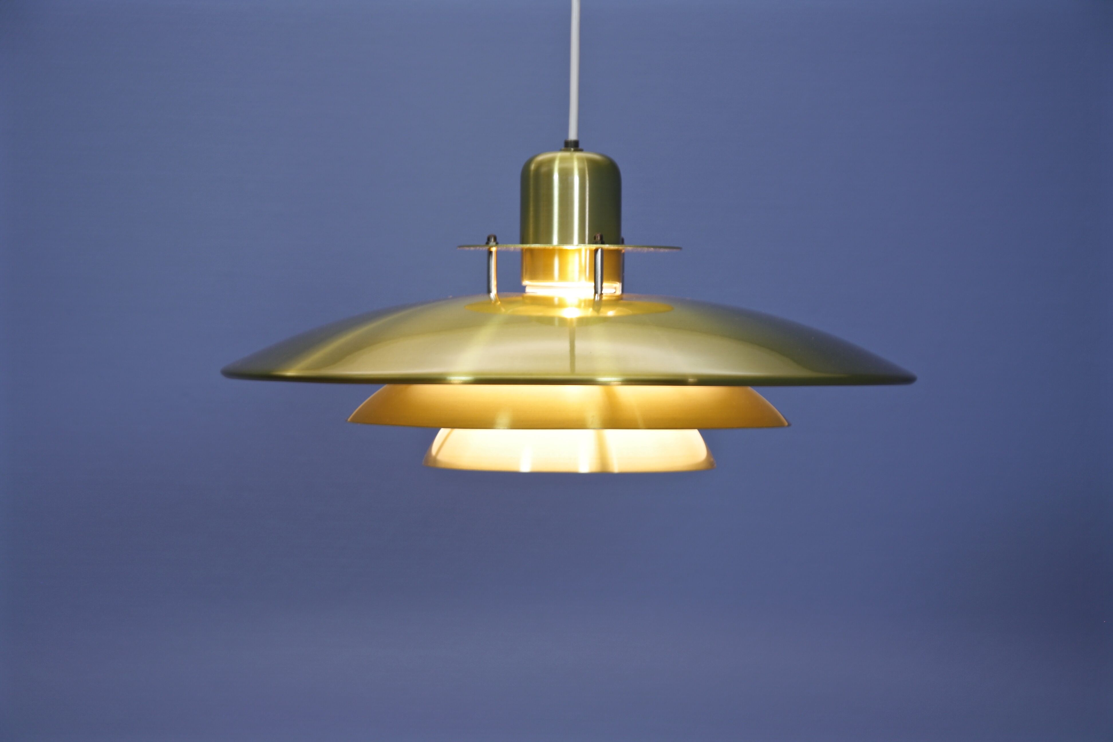 Large danish pendant in brass, 1960s