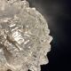 Vintage globe wall or ceiling light in molded glass in the shape of a flower