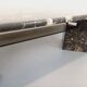 Vintage rectangular coffee table in black marble and smoked glass from the 1970s.
