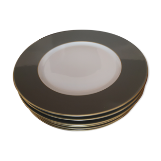 6 plates mouse grey limoges legle under the sun