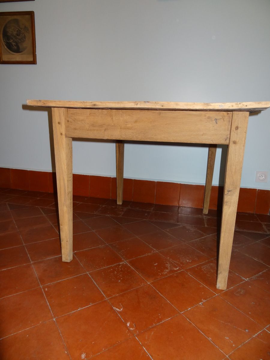 Table de ferme en bois naturel