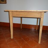 Natural wood farm table