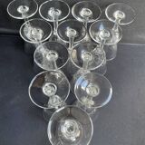 Liquor glasses (12) - art deco - cut and blown crystal
