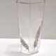 Transparent and Gold Hexagonal Murano Glass Vase by Cenedese