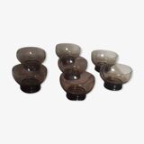 Set of seven Champagne glasses
