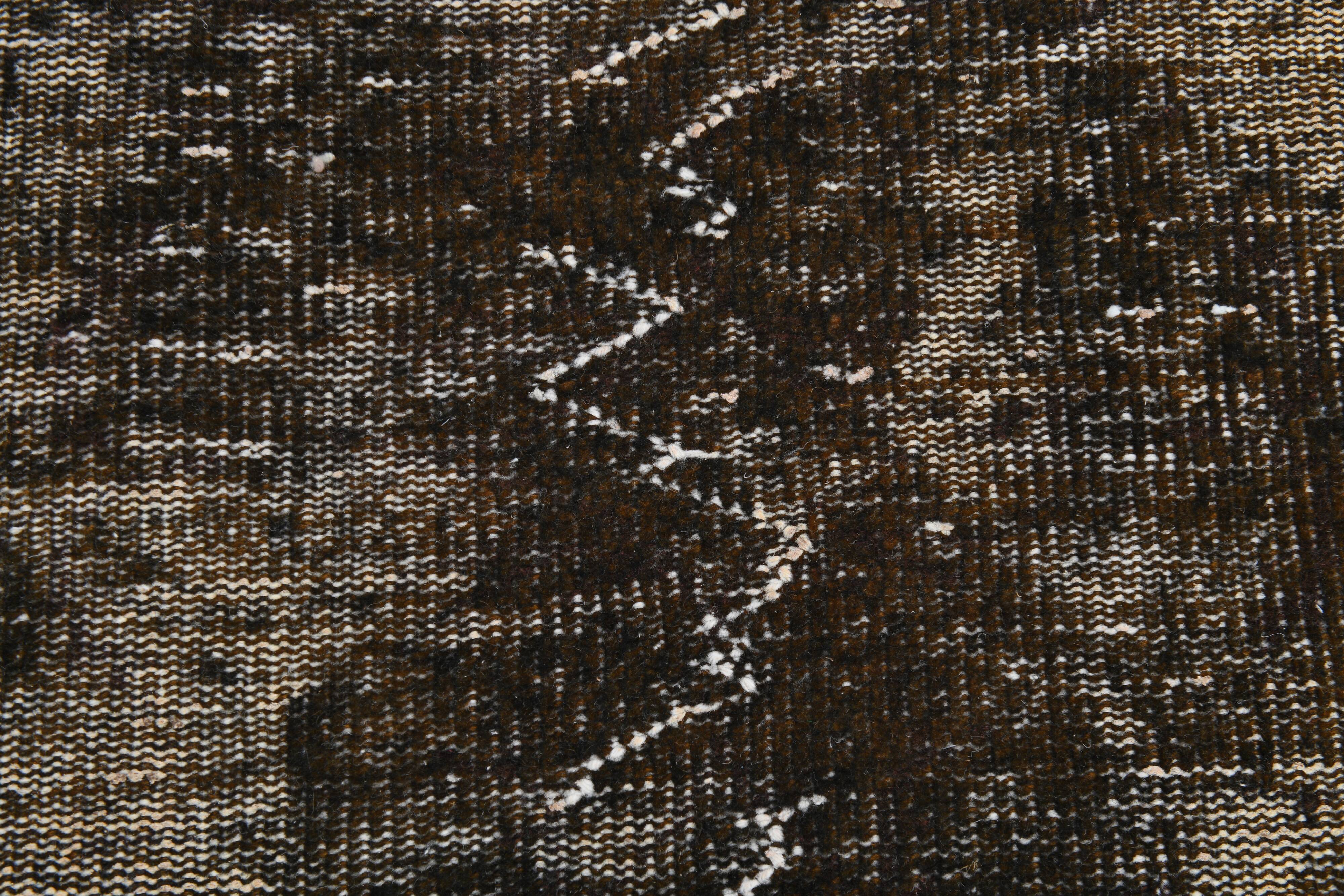 5x9 handmade  brown vintage rug 149x269cm
