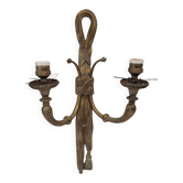Wall lamp “Lazo con borlas” in gold, Luis XVI style, Circa 1900 – France