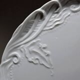 Large vintage/antique white Limoges fine porcelain pie dish