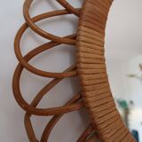 Mirror witch rattan 70s - 46cm