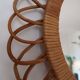 Mirror witch rattan 70s - 46cm