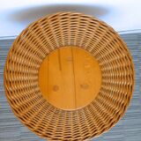 Tripod table, rattan and light wood side table