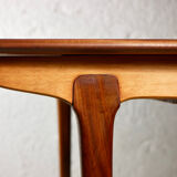Scandinavian-style extendable teak table