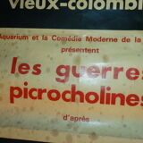 Rare poster theatre of old colombier Paris 1967