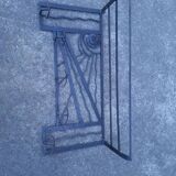 Art Deco wall coat rack