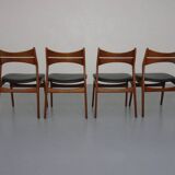 Teak Model 310 Dining Chairs by Erik Buch for Chr. Christensen, Denmark, 1960s, Set of 4
