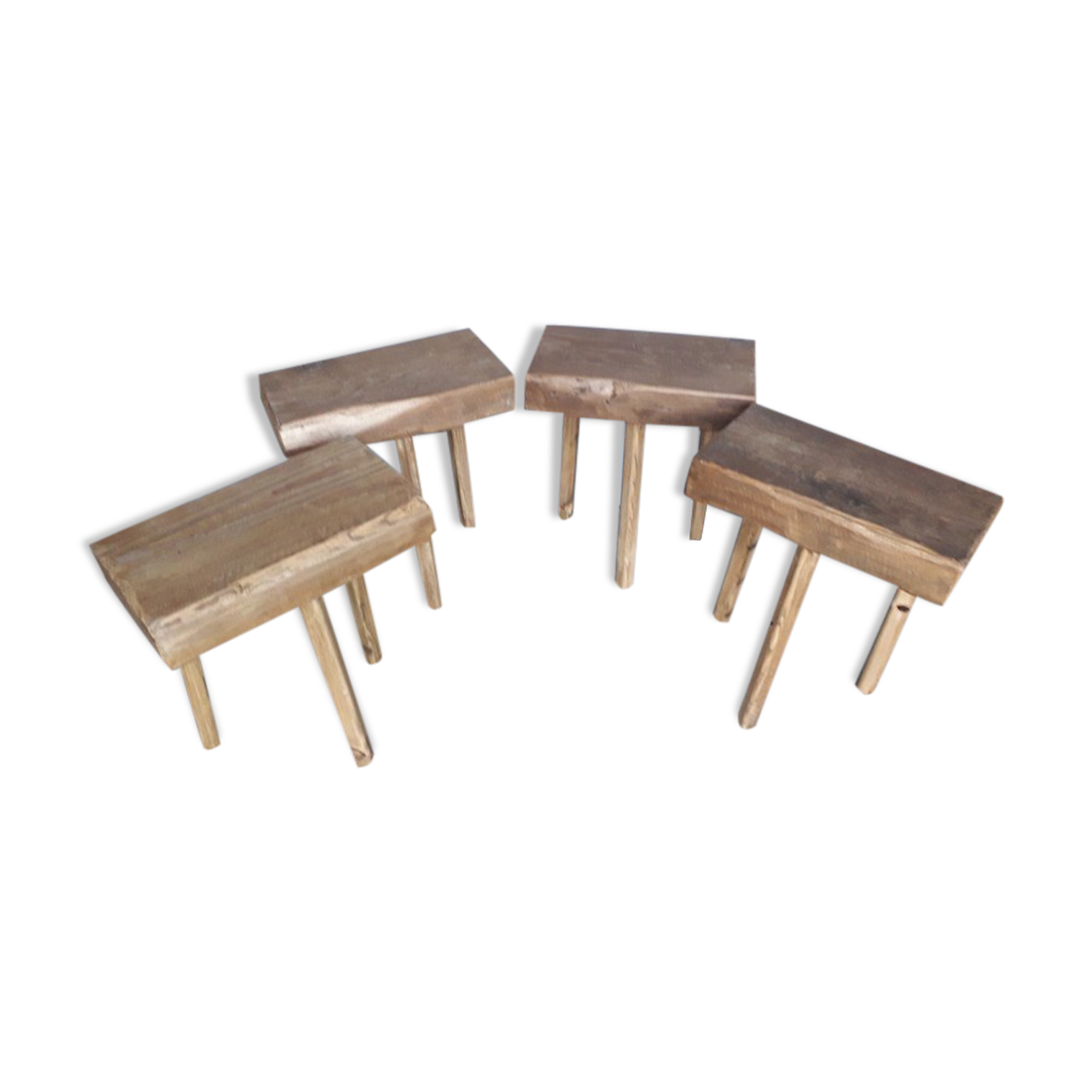 Lot 4 Shepherd stool 1960 solid wood