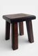 Vintage Rustic French Oak Stool in Pierre Chapo Style, Early 20th-C